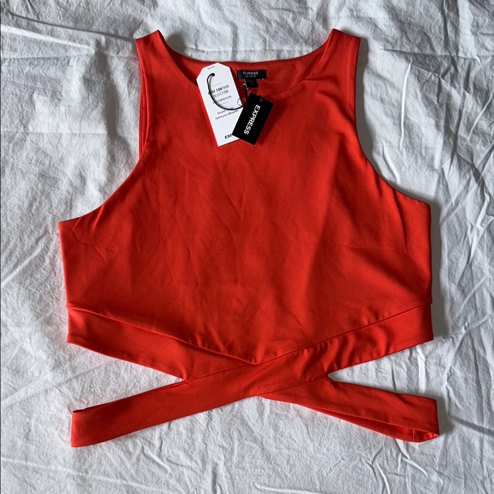 NWT Coral Crop Top